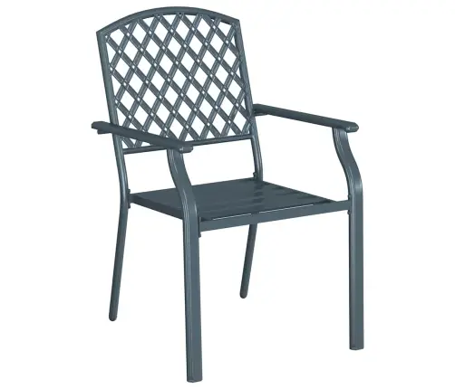 Kėdė 2 Pcs Antracitas 56 X 65 X 89Cm Plienas