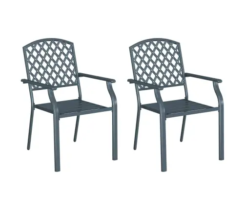 Kėdė 2 Pcs Antracitas 56 X 65 X 89Cm Plienas