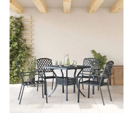 Krēsls 4 Pcs Antracīts 56 X 65 X 89Cm Tērauds Vidaxl