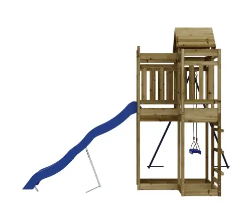 Lauko Žaidimų Aikštelės Komplektas, Impregnuota Pušies Mediena