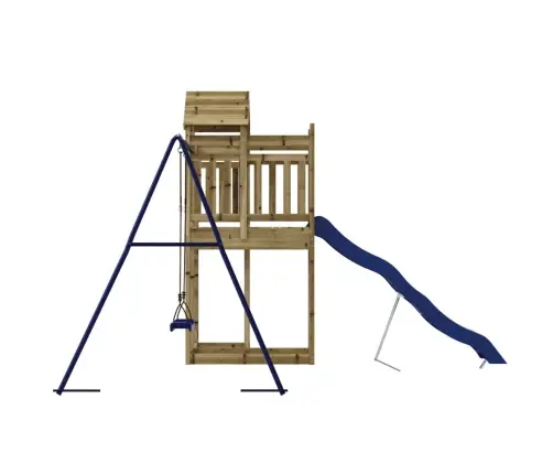 Lauko Žaidimų Aikštelės Komplektas, Impregnuota Pušies Mediena