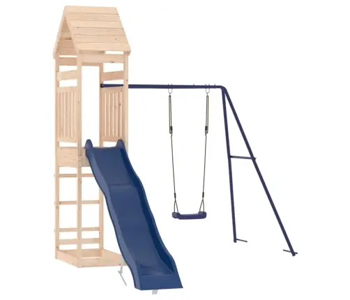 Lauko Žaidimų Aikštelės Komplektas, Pušies Medienos Masyvas