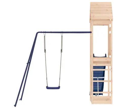 Lauko Žaidimų Aikštelės Komplektas, Pušies Medienos Masyvas