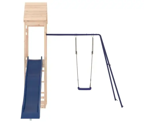 Lauko Žaidimų Aikštelės Komplektas, Pušies Medienos Masyvas