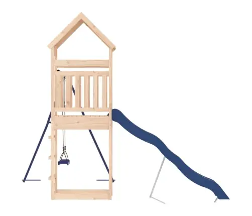 Lauko Žaidimų Aikštelės Komplektas, Pušies Medienos Masyvas