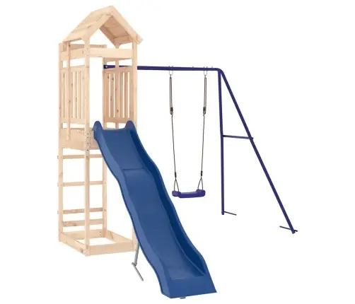 Lauko Žaidimų Aikštelės Komplektas, Pušies Medienos Masyvas