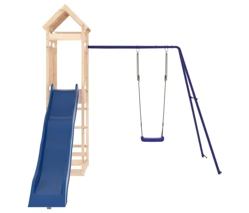 Lauko Žaidimų Aikštelės Komplektas, Pušies Medienos Masyvas