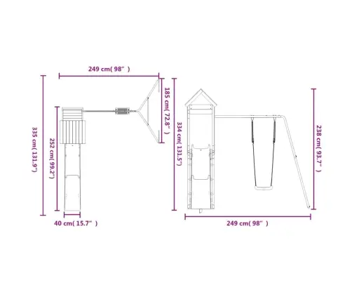 Õue Mänguväljak, Immutatud Männipuit