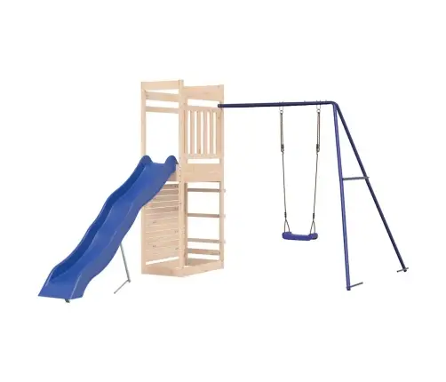 Lauko Žaidimų Aikštelės Komplektas, Pušies Medienos Masyvas