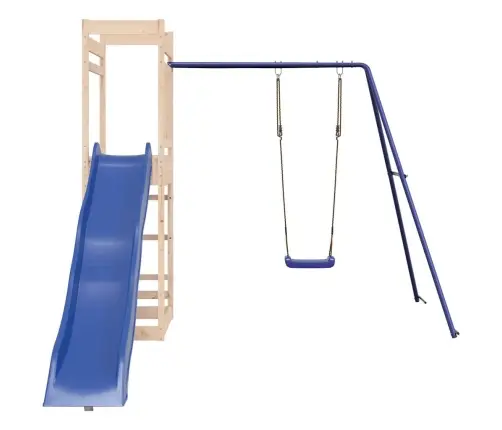 Lauko Žaidimų Aikštelės Komplektas, Pušies Medienos Masyvas