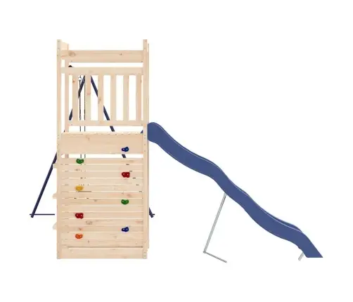 Lauko Žaidimų Aikštelės Komplektas, Pušies Medienos Masyvas