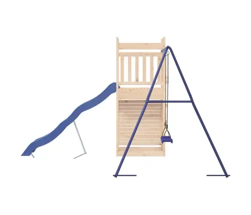 Lauko Žaidimų Aikštelės Komplektas, Pušies Medienos Masyvas