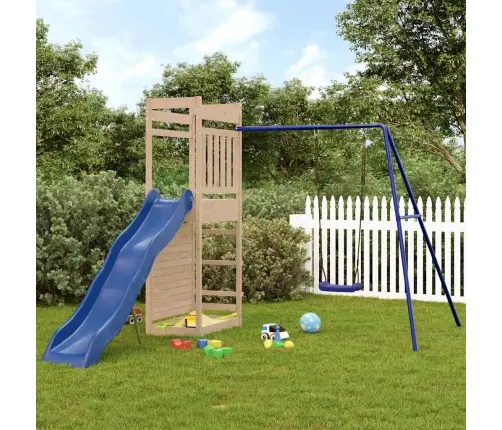 Lauko Žaidimų Aikštelės Komplektas, Pušies Medienos Masyvas