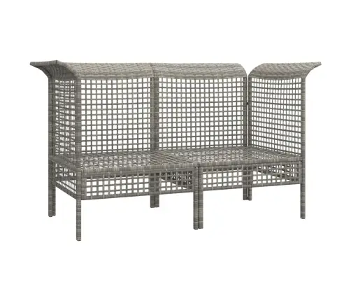 Dārza Stūra Dīvāni Ar Spilveniem, 2 Gab., Pelēka Pe Rotangpalma Vidaxl