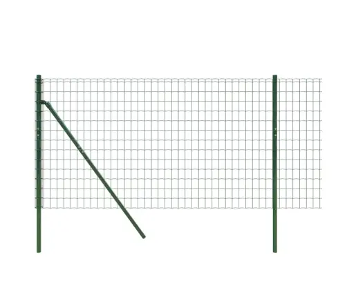 Stiepļu Žogs, Zaļš, 0,8X25 M, Cinkots Tērauds Vidaxl