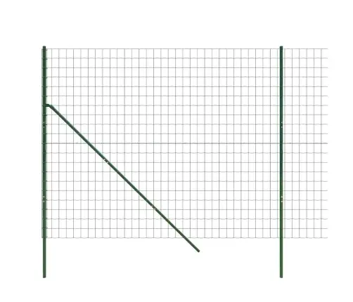 Stiepļu Žogs, Zaļš, 1,6X25 M, Cinkots Tērauds Vidaxl