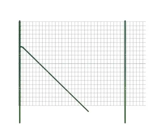 Stiepļu Žogs, Zaļš, 2X25 M, Cinkots Tērauds Vidaxl