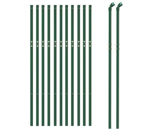 Stiepļu Žogs, Zaļš, 0,8X25 M, Cinkots Tērauds Vidaxl