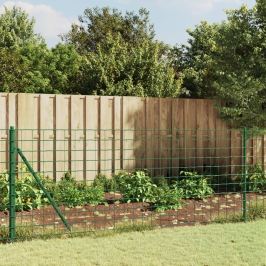 Stiepļu Žogs, Zaļš, 0,8X25 M, Cinkots Tērauds Vidaxl