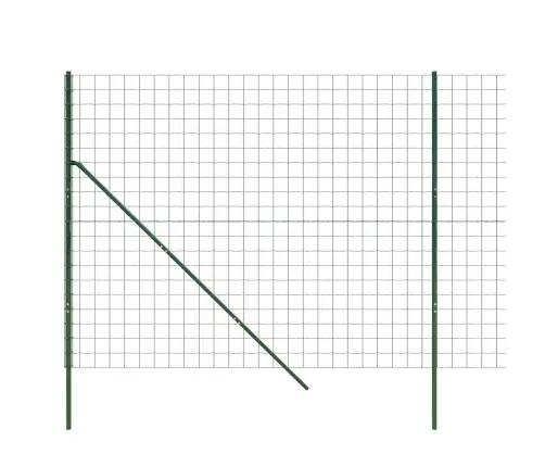 Stiepļu Žogs, Zaļš, 1,8X25 M, Cinkots Tērauds Vidaxl