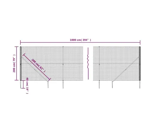 Traataed Vaiadega, Roheline, 2 X 10 M