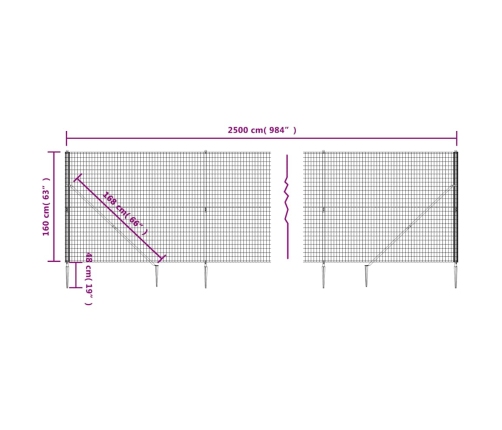 Traataed Vaiadega, Roheline, 1,6 X 25 M