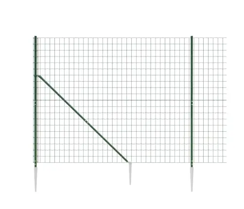 Vielinė Tinklinė Tvora Su Smaigais, Žalios Spalvos, 2X10M
