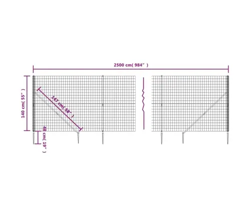 Traataed Vaiadega, Roheline, 1,4 X 25 M