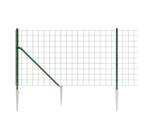 Vielinė Tinklinė Tvora Su Smaigais, Žalios Spalvos, 1,1X10M