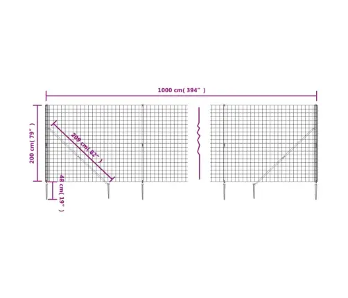 Traataed Vaiadega, Roheline, 2 X 10 M