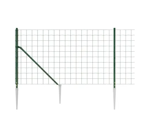 Stiepļu Žogs Ar Zemes Mietiņiem, Zaļš, 0,8X25 M Vidaxl