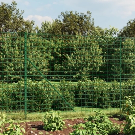 Stiepļu Žogs Ar Zemes Mietiņiem, Zaļš, 1,4X25 M Vidaxl