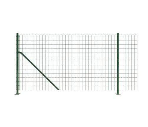 Vielinė Tinklinė Tvora Su Flanšais, Žalios Spalvos, 0,8X10M