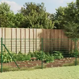 Stiepļu Žogs Ar Atloku, Zaļš, 1,1X25 M Vidaxl