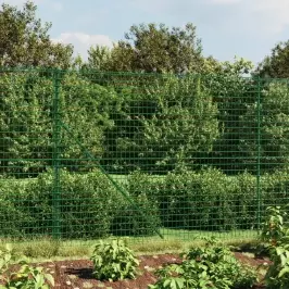 Vielinė Tinklinė Tvora Su Flanšais, Žalios Spalvos, 1,4X25 M