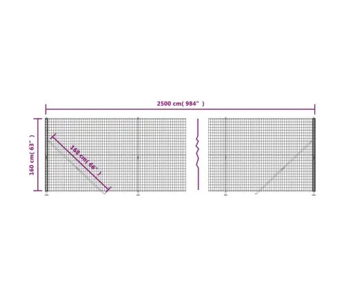 Traataed Äärikuga, Roheline , 1,6 X 25 M