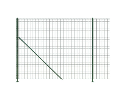 Vielinė Tinklinė Tvora Su Flanšais, Žalios Spalvos, 2,2X25M