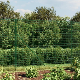 Vielinė Tinklinė Tvora Su Flanšais, Žalios Spalvos, 2,2X25M