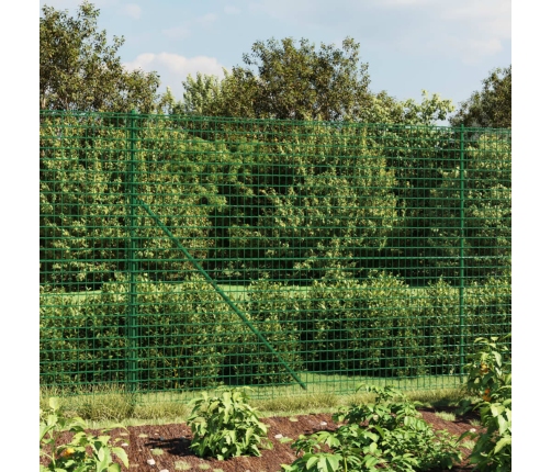 Vielinė Tinklinė Tvora Su Flanšais, Žalios Spalvos, 2,2X25M
