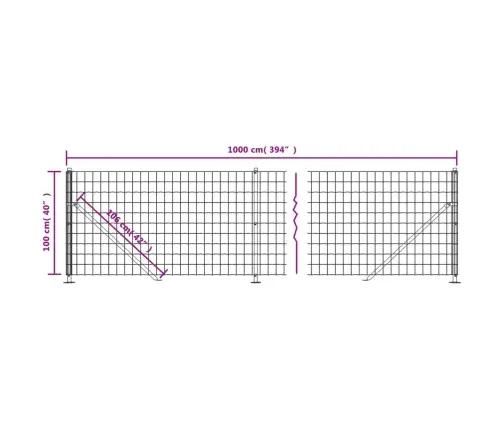 Traataed Äärikuga, Roheline, 1X10 M