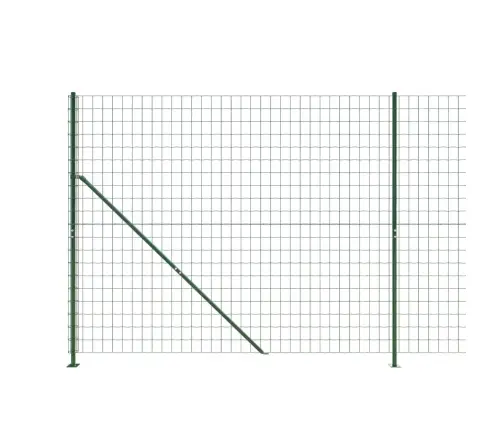 Vielinė Tinklinė Tvora Su Flanšais, Žalios Spalvos, 2X10M