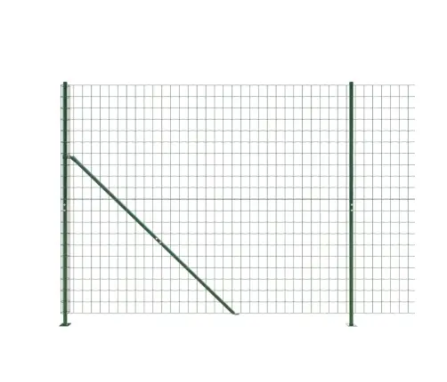 Vielinė Tinklinė Tvora Su Flanšais, Žalios Spalvos, 1,8X25 M