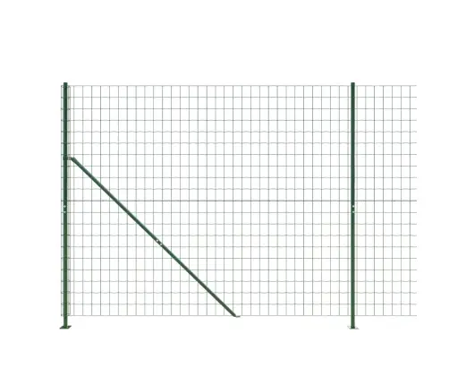 Stiepļu Žogs Ar Atloku, Zaļš, 2X25 M Vidaxl