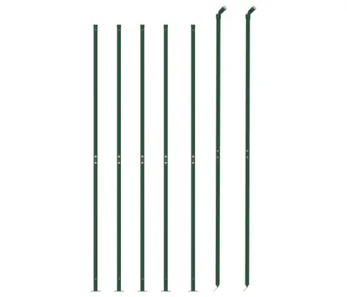 Stiepļu Žogs Ar Atloku, 2X10 M, Zaļš Vidaxl