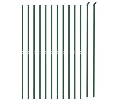 Stiepļu Žogs Ar Atloku, 1,1X25 M, Zaļš Vidaxl