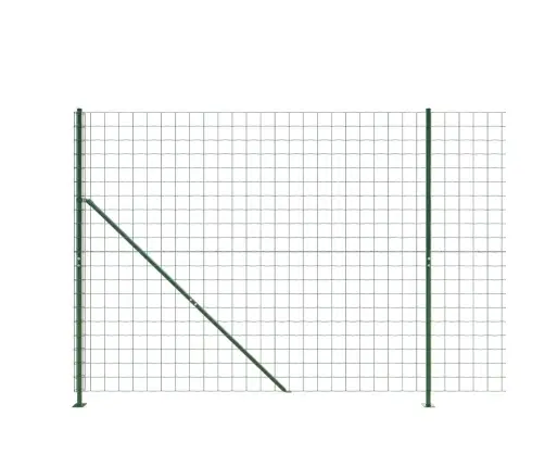 Stiepļu Žogs Ar Atloku, 1,4X25 M, Zaļš Vidaxl