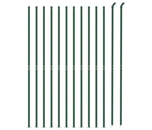 Vielinė Tinklinė Tvora Su Flanšais, Žalios Spalvos, 1,6X25 M