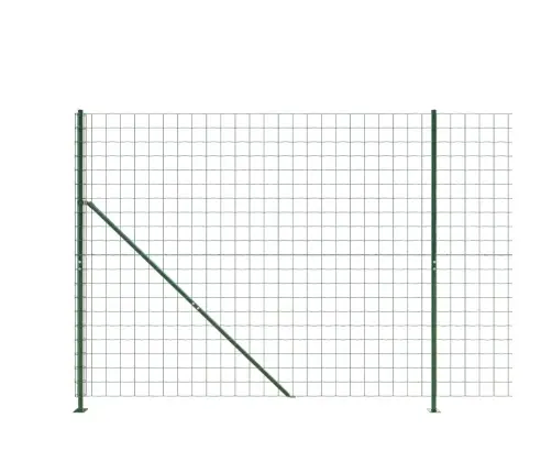 Vielinė Tinklinė Tvora Su Flanšais, Žalios Spalvos, 1,6X25 M