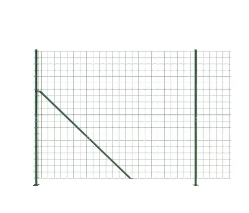 Stiepļu Žogs Ar Atloku, Zaļš, 2X25 M Vidaxl