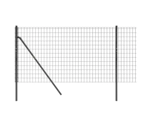 Stiepļu Žogs, Pelēks, 1X25 M, Cinkots Tērauds Vidaxl